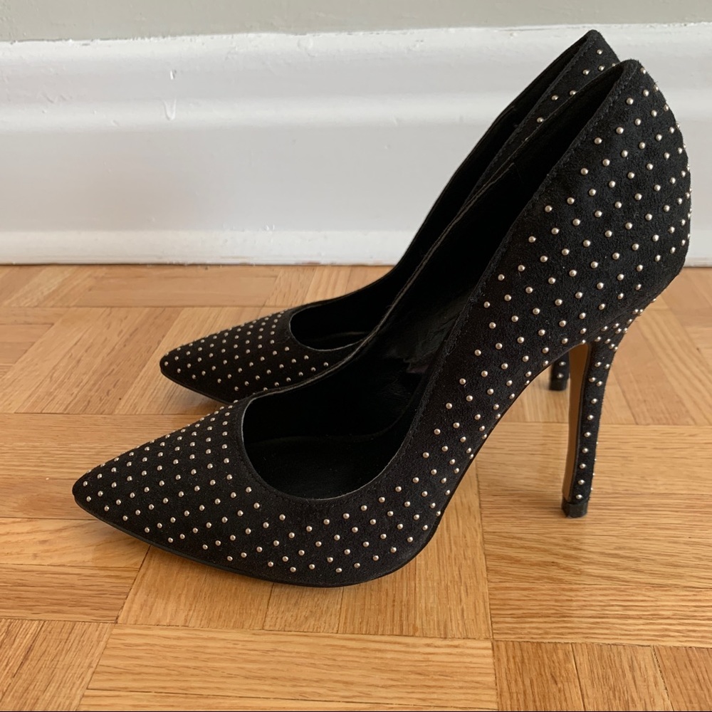 Aldo Studded Stilettos Black Heels